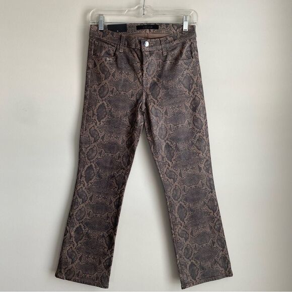 J Brand Selena Photo Ready Mid-Rise Crop Boot Jeans in Coated Boa Size 26 NWT - Picture 1 of 9